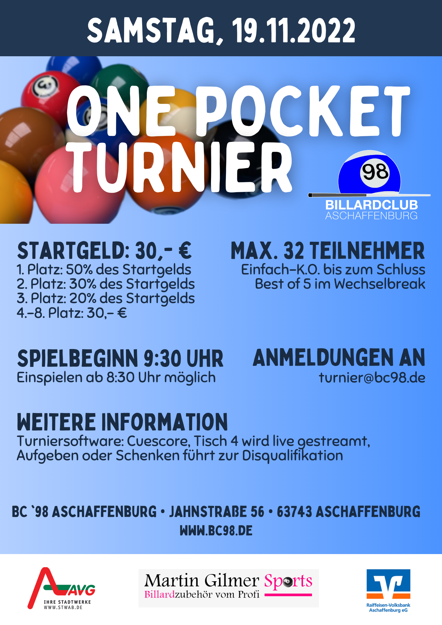 Read more about the article One Pocket Turnier