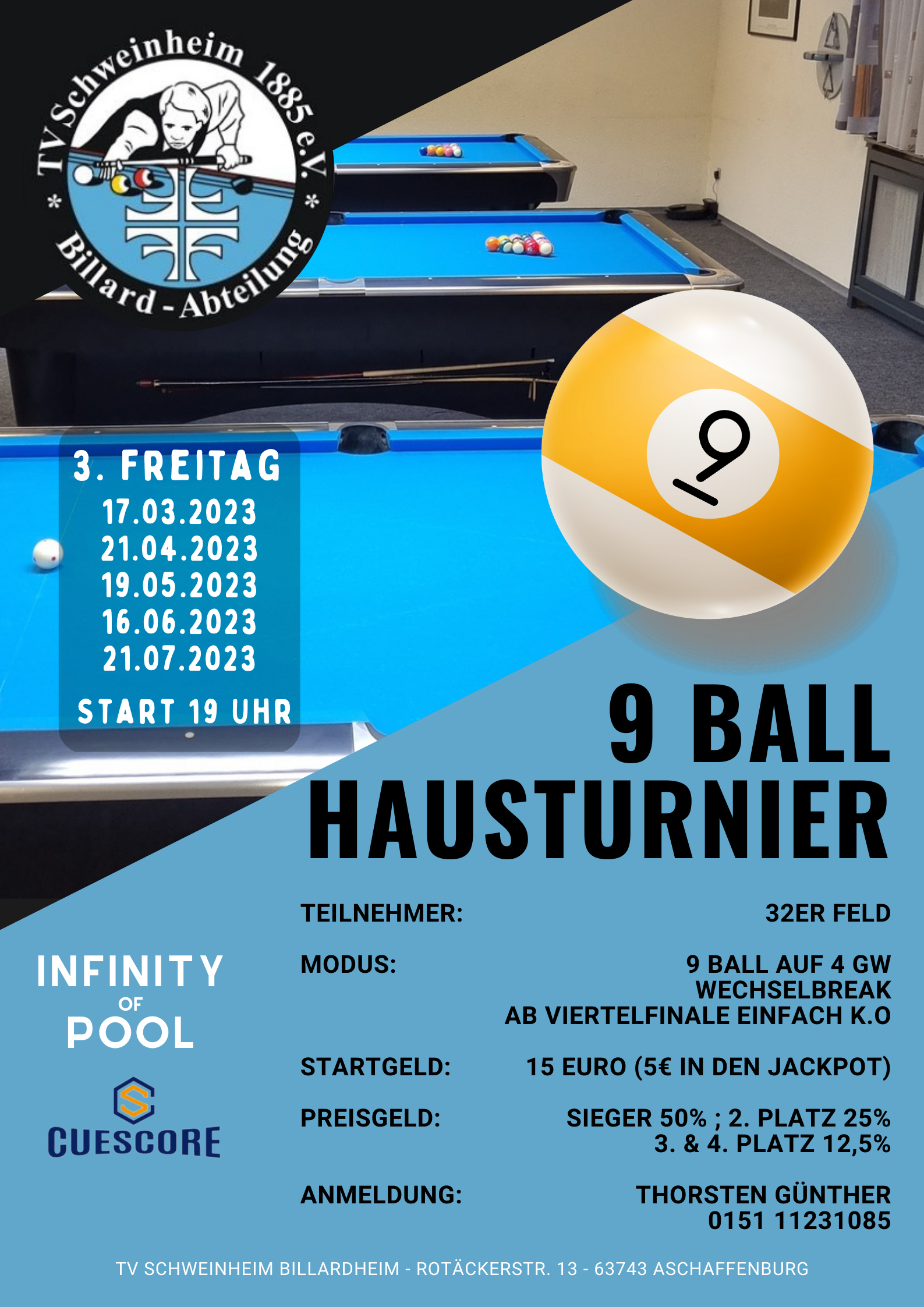 Read more about the article Hausturnier 9 Ball – Schweinheim