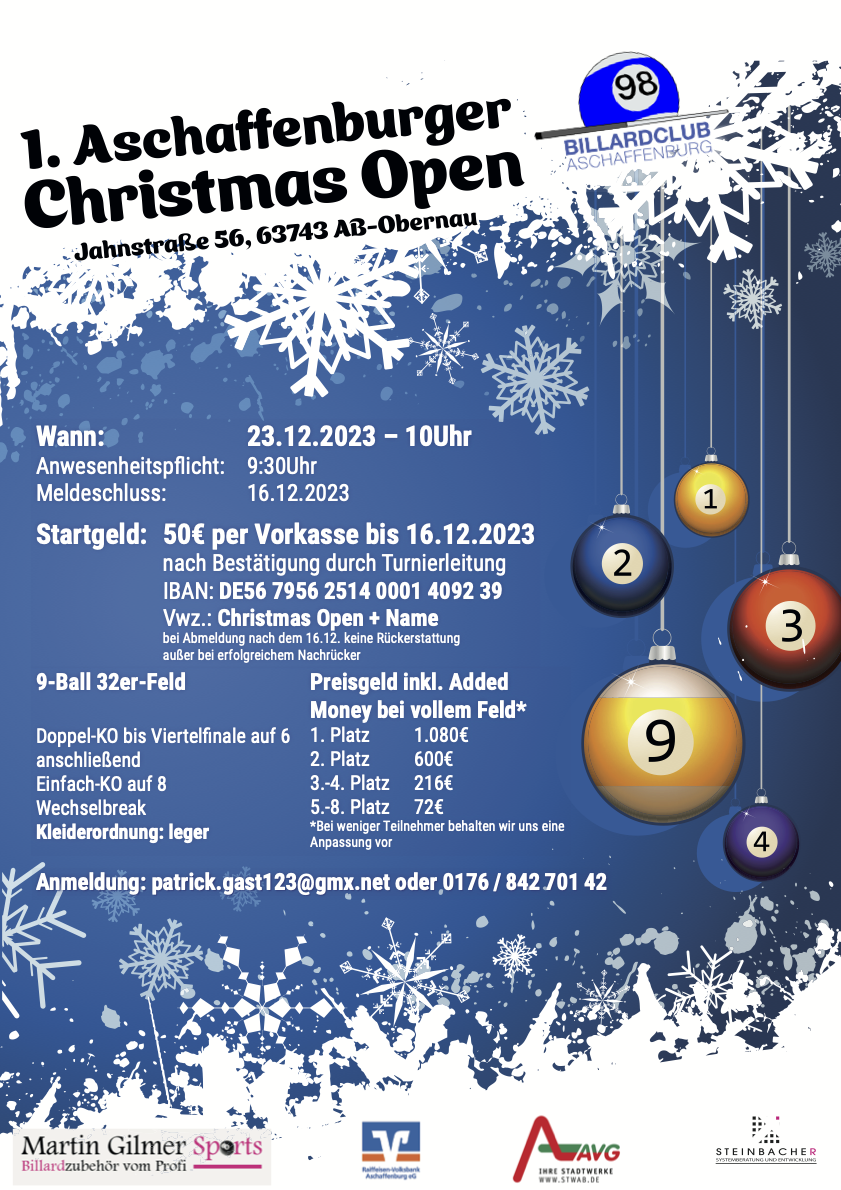 Read more about the article 1. Aschaffenburger Christmas Open