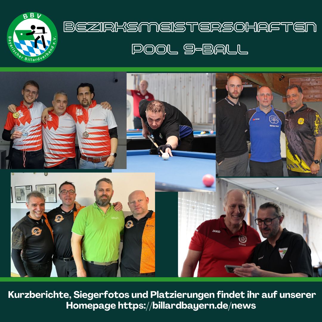 Read more about the article Poolbillard – Bezirksmeisterschaften 9-Ball Herren