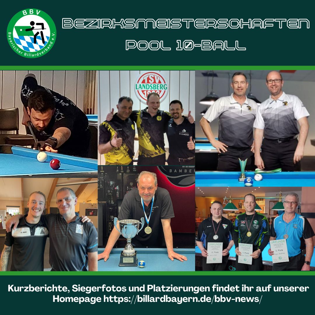 Read more about the article Poolbillard – Bezirksmeisterschaften 10-Ball Herren